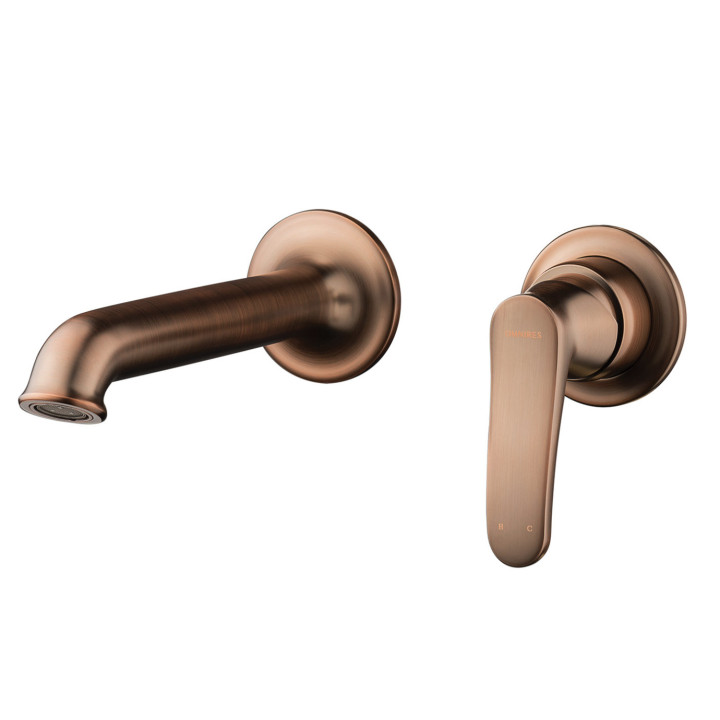 Waschtischarmatur Omnires Art Deco, Unterputz, Auslauf, 160mm, mit 2-Anschlüssen, Chrom