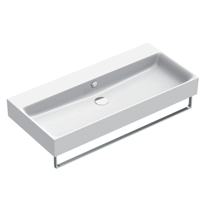 Wandwaschtisch Catalano New Premium, 120x47cm, z Überlauf, ohne Hahnloch, weiß Glanz