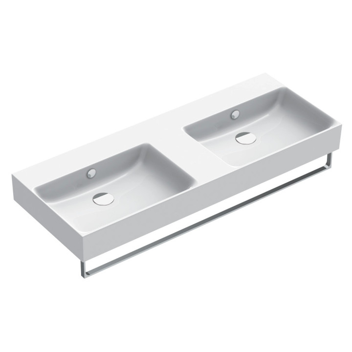 Wandwaschtisch Catalano New Premium, 120x47cm, z Überlauf, ohne Hahnloch, weiß Glanz