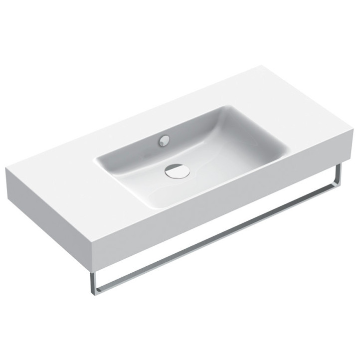 Wandwaschtisch Catalano New Premium, 100x47cm, z Überlauf, ohne Hahnloch, weiß Glanz
