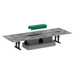 Außenelement odpływu Hansgrohe RainDrain Mattch, 70 cm, mit Gestell o regulowanej wysokości - schwarz matt