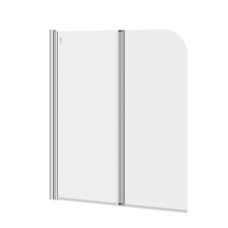 Parawan nawannowy Cersanit Easy New, 140x115cm, zweiteilig, CleanPro, Chrom