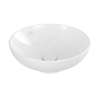 Aufsatzwaschtisch Villeroy & Boch Loop & Friends, rund, 38cm, z Überlauf, Weiss Alpin CeramicPlus