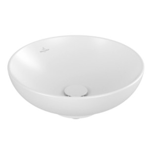 Aufsatzwaschtisch Villeroy & Boch Loop & Friends, rund, 42cm, z Überlauf, Weiss Alpin