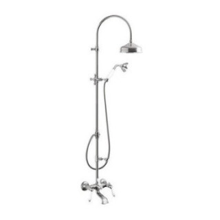 Brausestange Giulini G. Praga mit Armatur wannową retro - bronzo