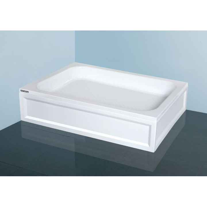 Duschwanne rechteckig Sanplast Classic B/CL 80x120x15+STB biew, 80x120cm, Acryl-, weiß
