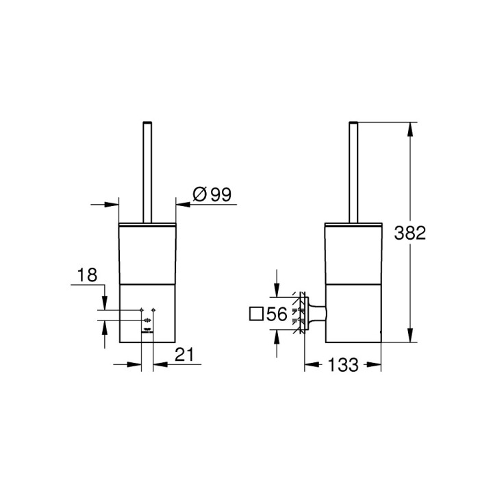 Reservepapierhalter Grohe Allure, ohne Deckel, Chrom