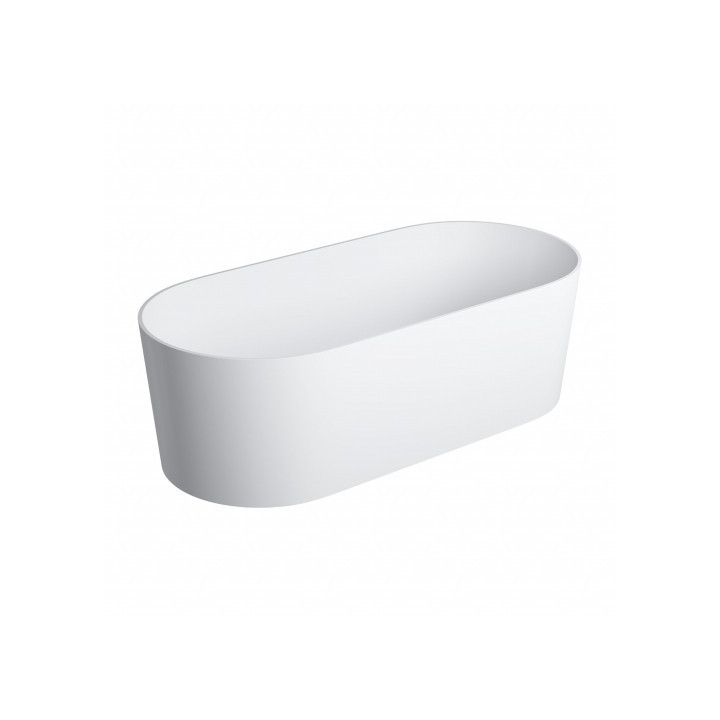 Omnires Badewanne freistehend, 160 x 75 cm weiß matt
