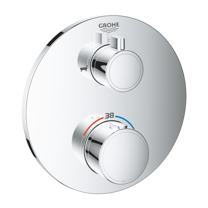 Thermostatisch Wannenbatterie Grohe Groththerm, Unterputz, 2 wyjścia wody, Chrom