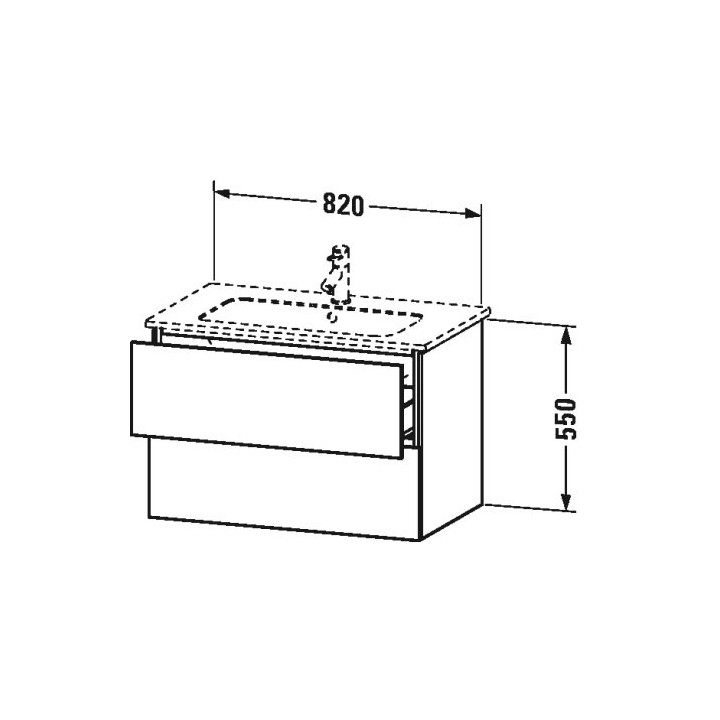 Schrank Unterbau- Duravit L-Cube, hängend, weiß, Hochglanz