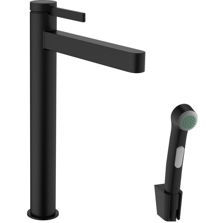 Waschtischarmatur Hansgrohe Finoris, stehend, Höhe 182mm, z główką Bidette i wężem 160cm, Chrom