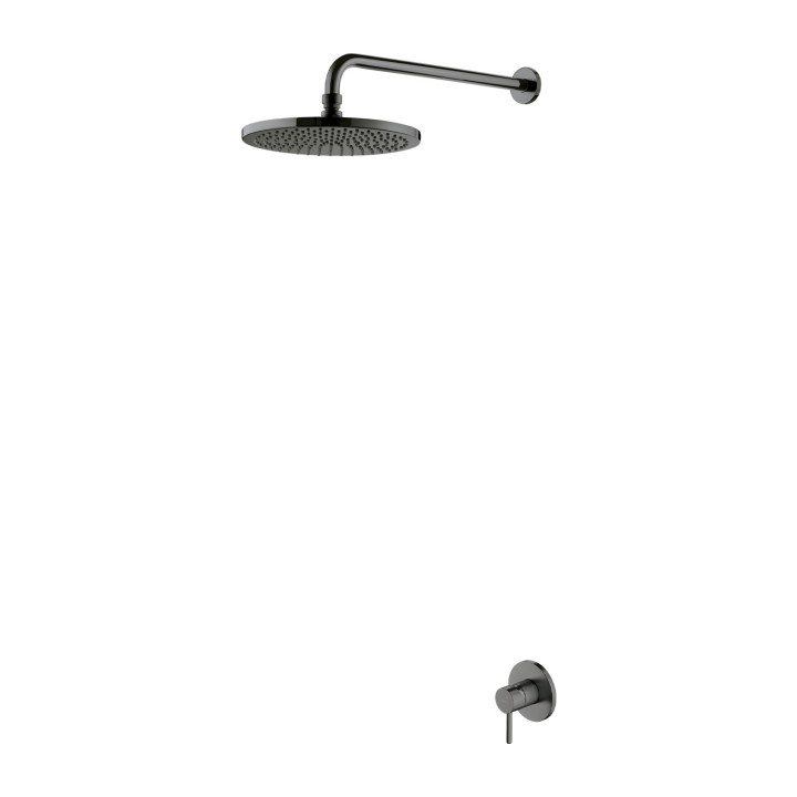 Duschsystem Omnires Y, Unterputz, 2 wyjścia wody, Kopfbrause 25cm, Handbrause 1-Funktions-, grafit