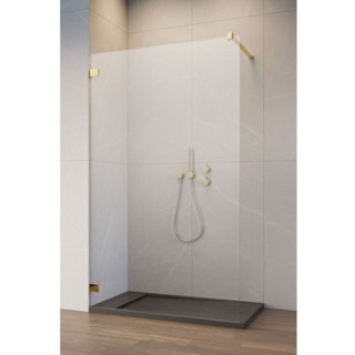Duschkabine Radaway Essenza Pro 8 Gold Walk-in 120, Glas transparent, profil golden