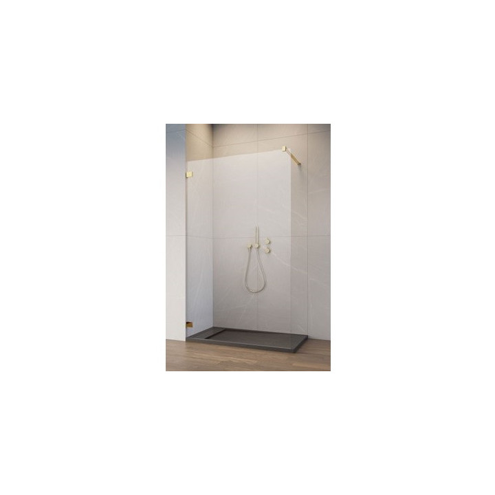 Duschkabine Radaway Essenza Pro 8 Gold Walk-in 120, Glas transparent, profil golden