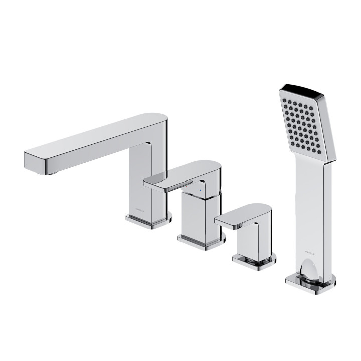Wannenbatterie Omnires Baretti, Aufputz, 2 wyjścia wody, Auslauf 184mm, Chrom