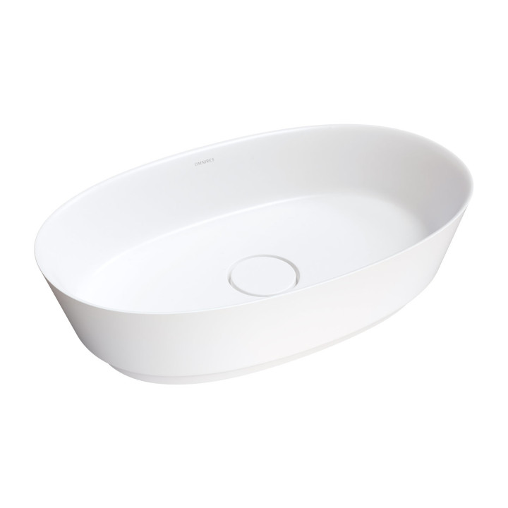 Aufsatzwaschtisch Omnires Neo M+, 60x36cm, ohne Überlauf, weiß Glanz
