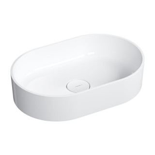 Aufsatzwaschtisch Omnires Shell M+, 60x35cm, ohne Überlauf, weiß Glanz