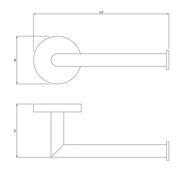 Halter/ Papierhalter Omnires Modern Project, antracyt