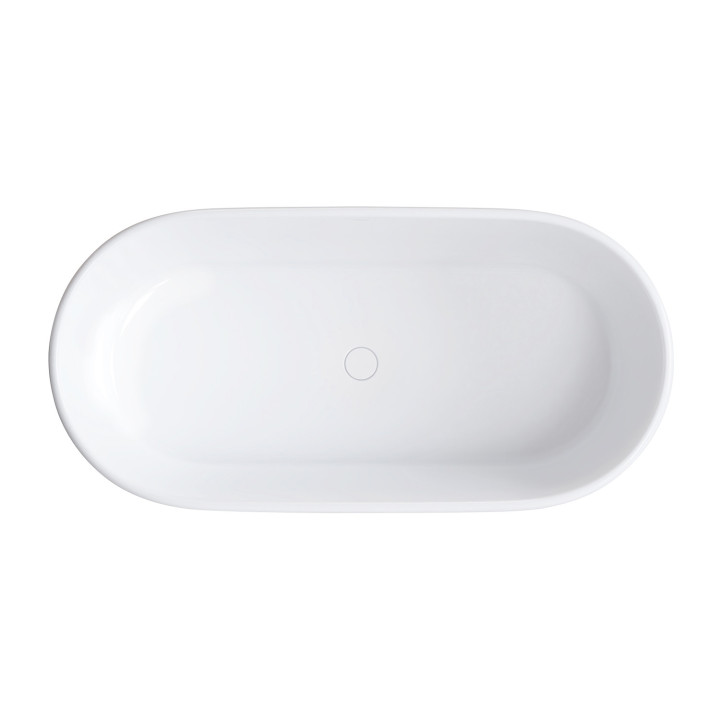 Badewanne freistehend Omnires Atena Classic M+, 175x80cm, weiß Glanz