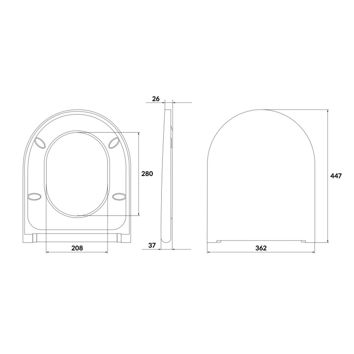 Wc-sitz Cersanit Larga Oval Slim Wrap, mit Softclosing, szybkie wypinanie, weiß