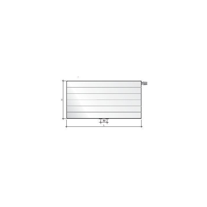 Grzejnik płytowy Kermi Plan-V typ 11, 60x50 cm - weiß standardowy