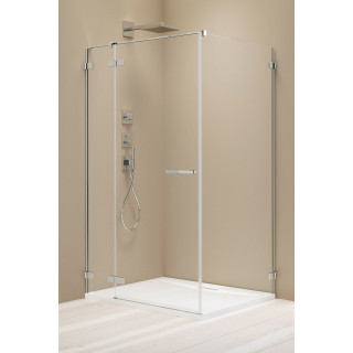 Front Kabine prysznicowej walk-in Radaway Modo New Black IV, 120x200cm, Glas transparent, profil schwarz