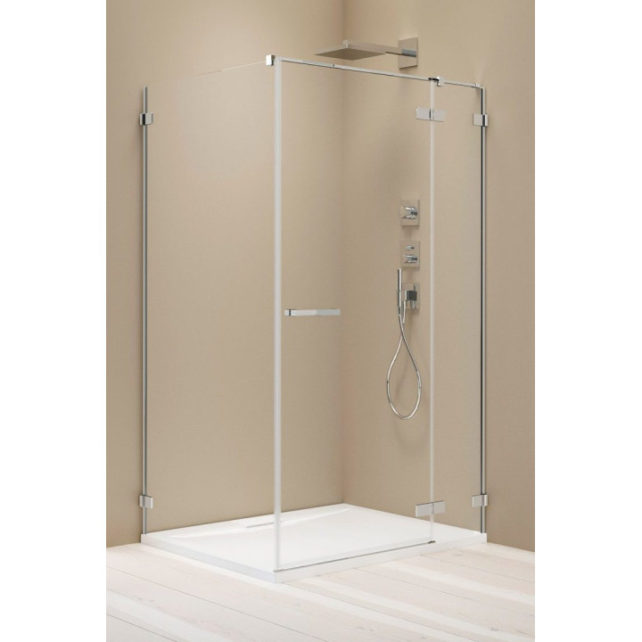 Front Kabine prysznicowej walk-in Radaway Modo New Black IV, 120x200cm, Glas transparent, profil schwarz