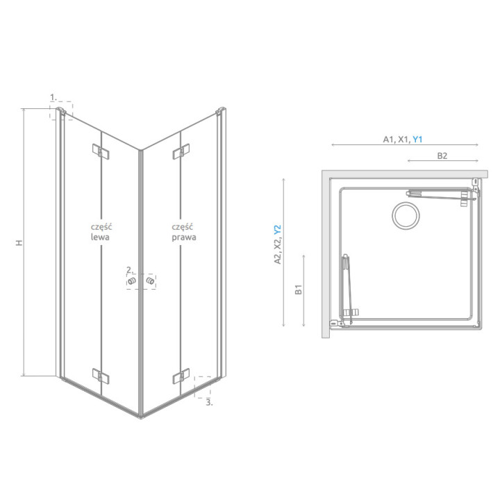 Tür Dusch- links Radaway Furo Gold KDD 120, Schiebe-,  1200x2000mm, Glas transparent, profil golden