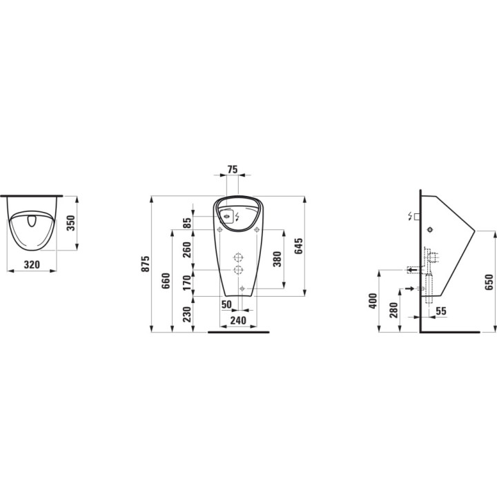Urinal Laufen Caprino Plus, H8420620000001
