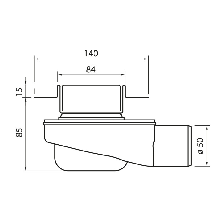 Ablaufrinne, pełny Set,  Wiper New Premium, 500mm, wzór Ponente, Finish poler