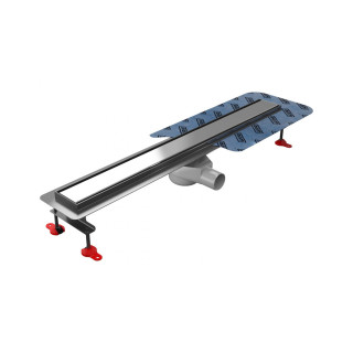 Ablaufrinne, pełny Set,  Wiper New Premium, 500mm, wzór Ponente, Finish poler