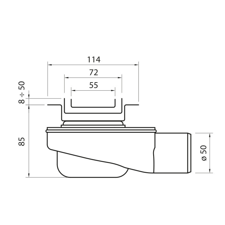 Ablaufrinne, pełny Set,  Wiper New Premium, 1200mm, wzór Ponente, Finish poler