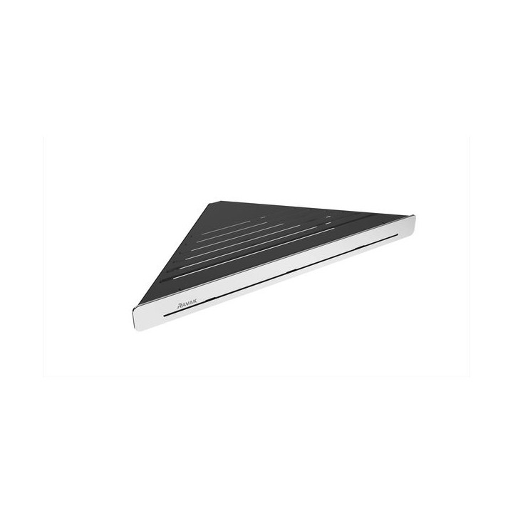 Ablage Ravak Slim C, Eck- schwarz/Chrom