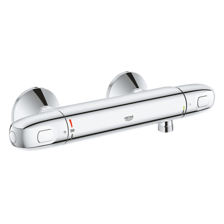 Thermostatisch Brausearmatur Grohe Grohtherm 1000, Aufputz, DN 15, EcoButton, Chrom