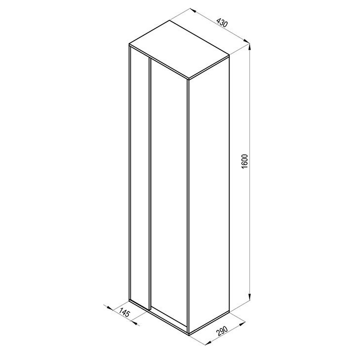 Pfosten Ravak SB STEP 430, 43 x 29 cm, weiß