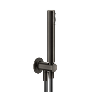 Dusch-set Gessi Inciso, Handbrause 1-Funktions- mit Schlauch 150cm i przyłączem wody ze zintegrowanym uchwytem, Warm Bronze Brus