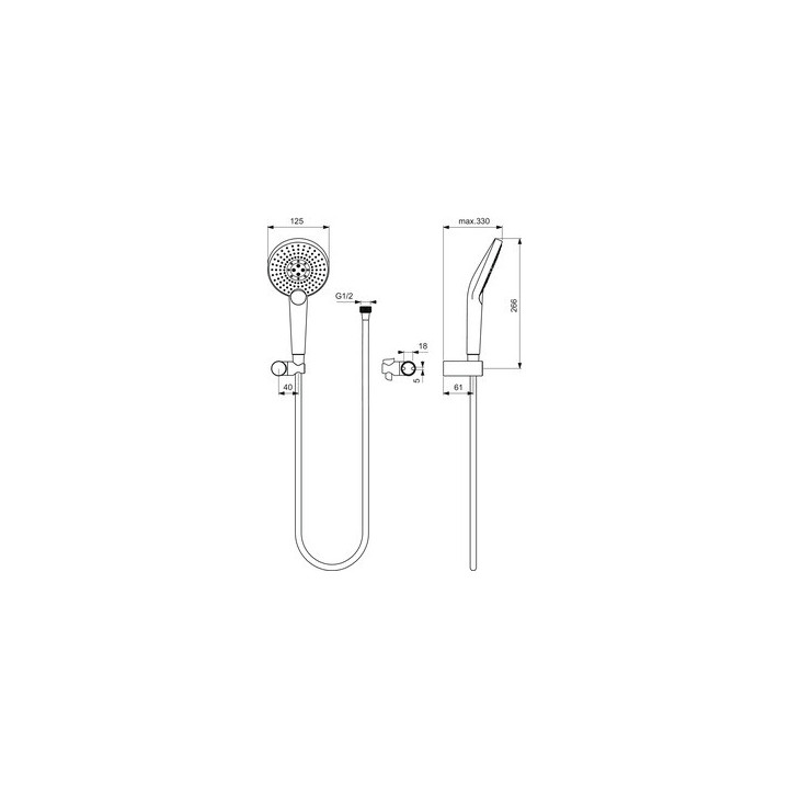 Set punktowy Ideal Standard Ideal Rain Cube 