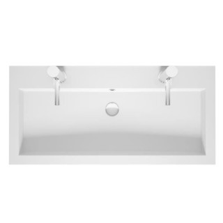 Waschtisch mit unterschrank Riho Broni, 100x48cm, z Überlauf, 2 otwory na baterię, weiß