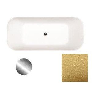 Badewanne freistehend Besco Assos B&W, 160x70cm, schwarz/weiß