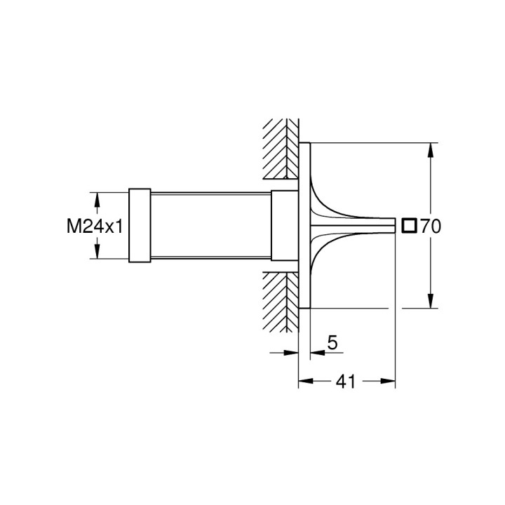Zawór podtynkowy Grohe Allure, element zewnętrzny, chrom