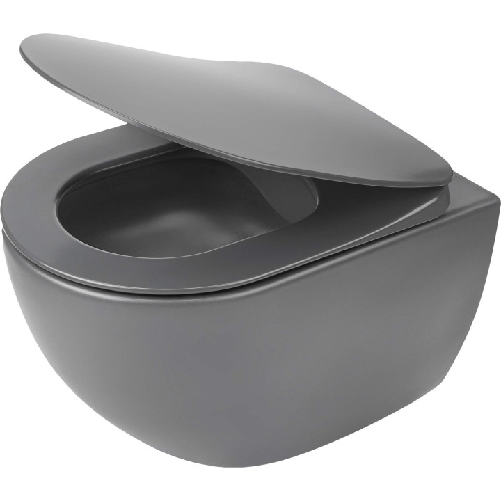 Becken WC z funkcją bidetu Deante Peonia Zero, 51x36cm, hängend, bezkołnierzowa, mit Armatur mieszaczową, bialy