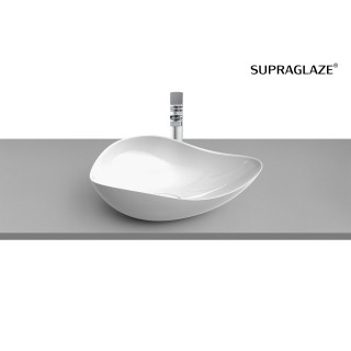 Aufsatzwaschtisch Roca Ohtake, 55x38,5cm, ohne Überlauf, FINECERAMIC, weiß