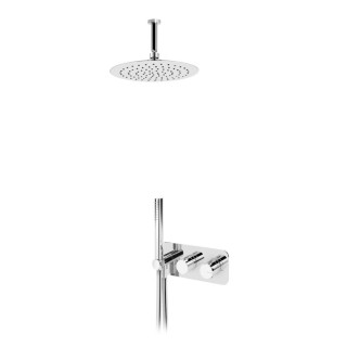 Thermostatisch Dusch-Set Bruma Avalon, Unterputz, 2 wyjścia wody, Kopfbrause 250mm mit Arm ściennym, Chrom