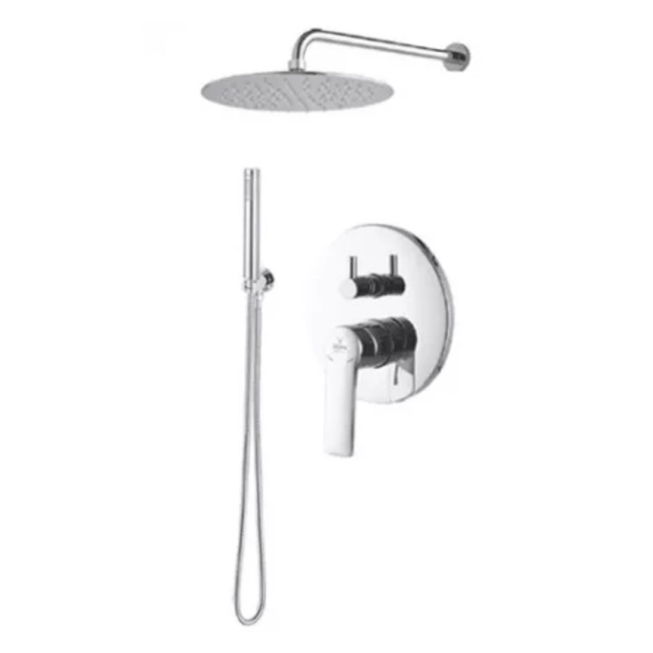 System Brause- Demm Shine, Unterputz, 2 wyjścia wody, Kopfbrause 20cm, Chrom