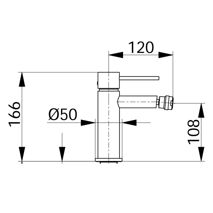Waschtischarmatur Demm Spike, stehend, Höhe 300mm, Auslauf 186mm, korek klik-klak, Chrom