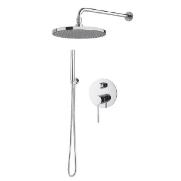 System Brause- Vema Ayas Steel, Unterputz, 2 wyjścia wody, Kopfbrause 25cm, inox