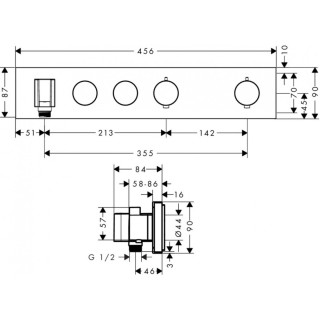 Modul thermostatisch Axor Select 460/900 do 2 odbiorników, Unterputz, Chrom- sanitbuy.pl
