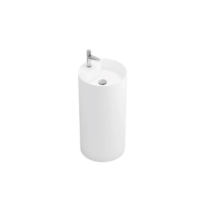Waschtisch freistehend Massi Triumf 40x44x84 cm, mit Hahnloch, z Überlauf weiß - sanitbuy.pl