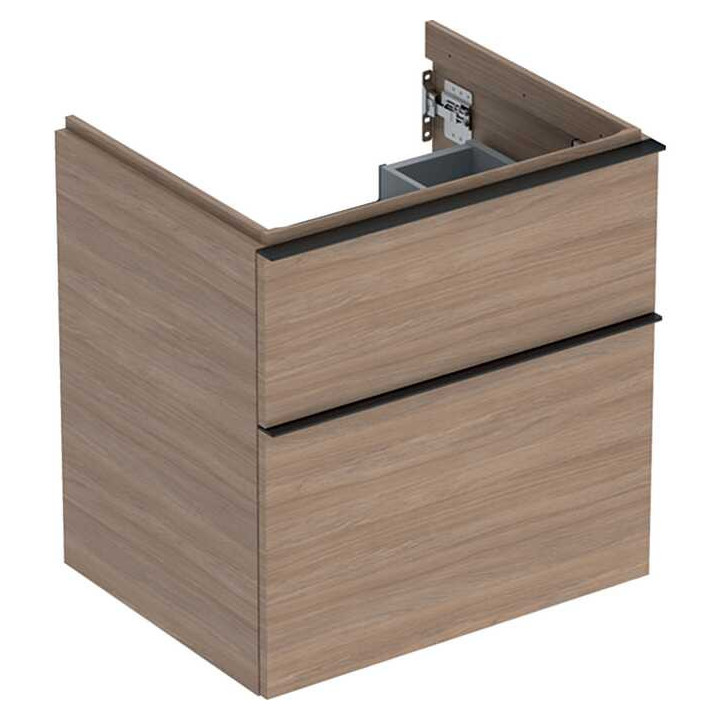 Schrank pod umywalkę Geberit iCon 60 mit zwei Schubladen, Eiche naturalny