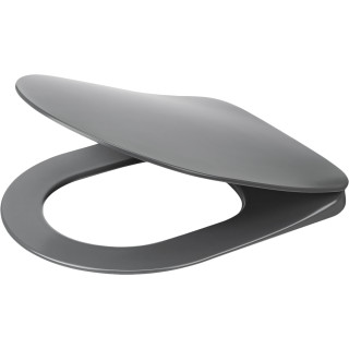 Becken WC Deante Peonia Zero, 51x36cm, hängend, bezkołnierzowa, antracyt, titanium